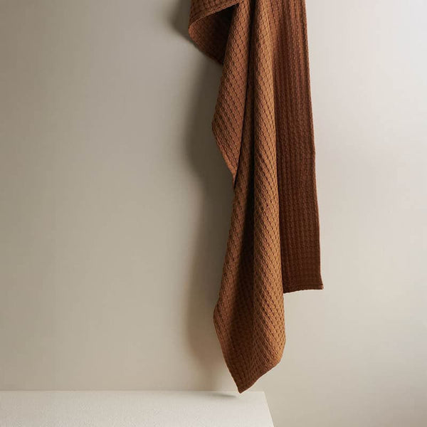 Buy Beehive Bamboo Textured Waffle Bath Towel - Brown Bath Towels from Vaaree