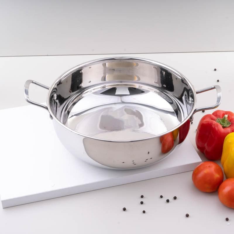 Buy Elara Induction Safe Kadhai With Lid - 5000 ML / 11 Inches Kadhai from Vaaree