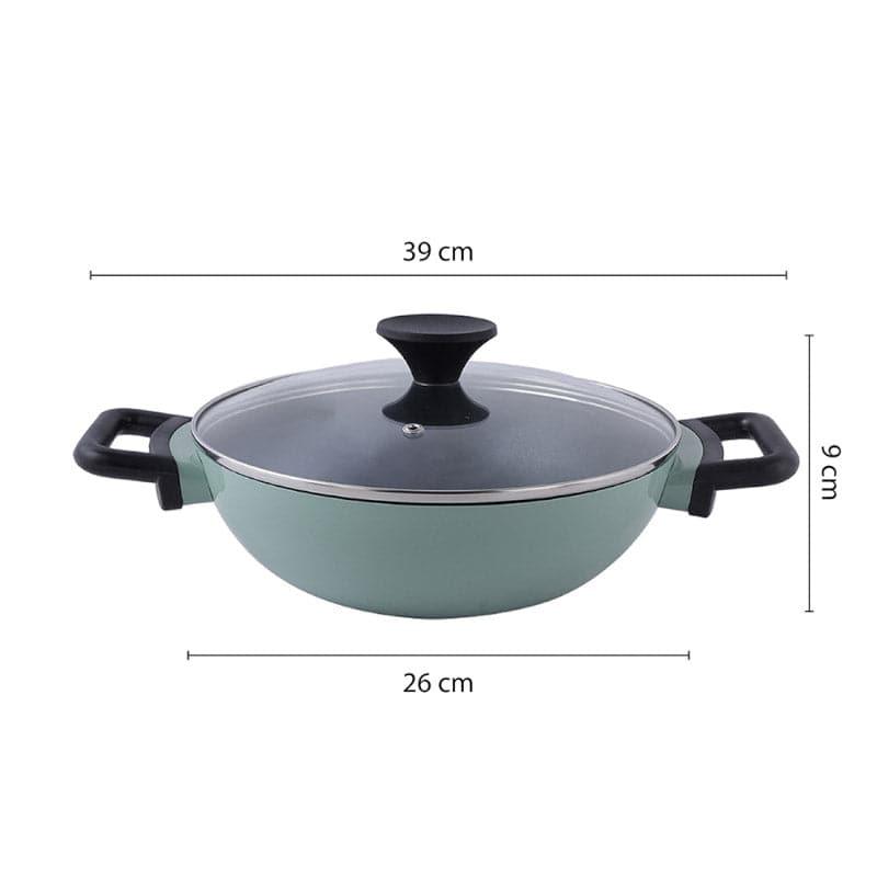 Buy Sizzlesphere Non Stick Kadhai With Lid - 3200 ML / 10 Inches Kadhai from Vaaree