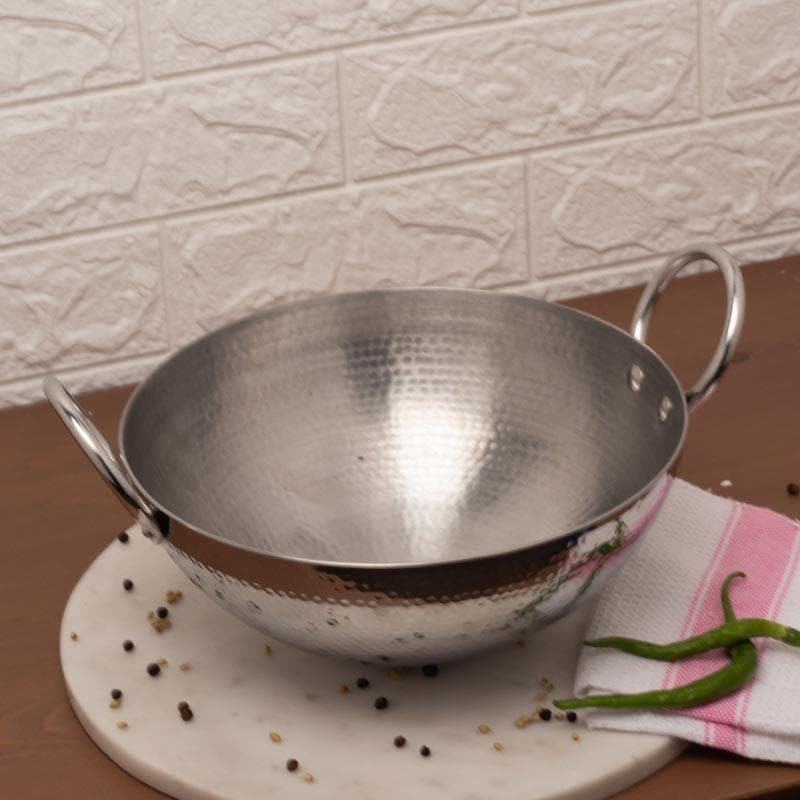 Buy Vintage Insuction Safe Hammered Kadhai - 2600 ML / 9 Inches Kadhai from Vaaree