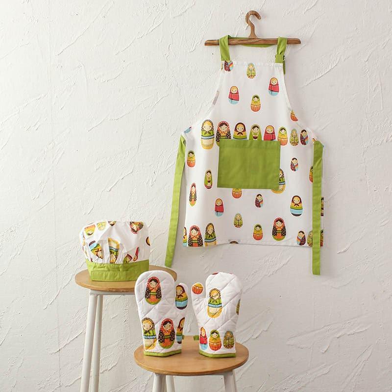 Buy Kitchen Set - Babushka Kids Kitchen Linen Set at Vaaree online