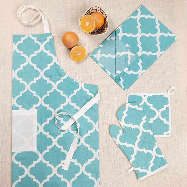 Kitchen Set - Reva Kitchen Linen Set - Aqua