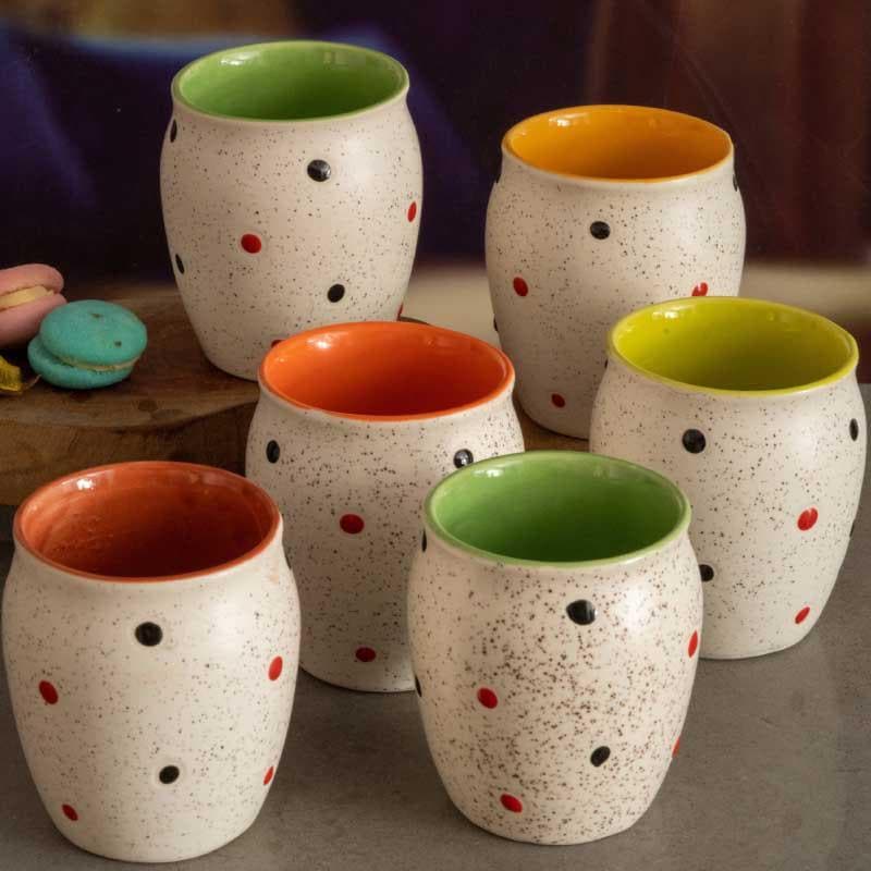 Kulhad - Poppy Pill Mug - Set Of Six