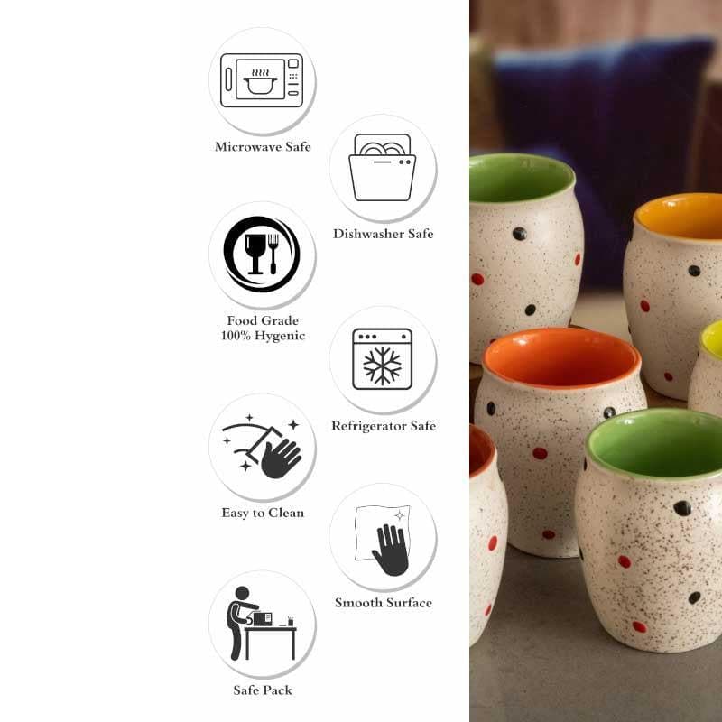 Kulhad - Poppy Pill Mug - Set Of Six