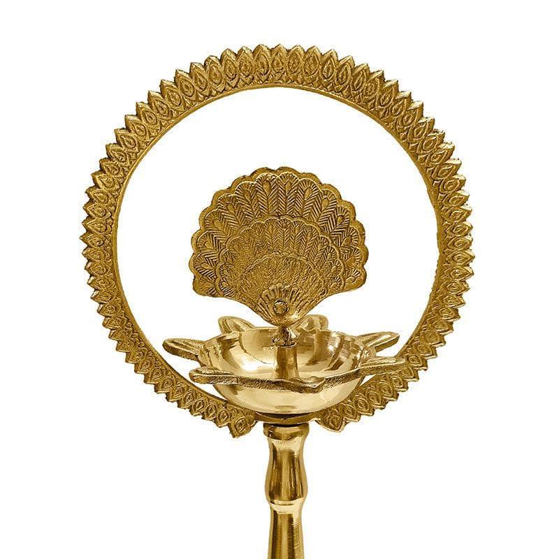 Buy Divine Aura Brass Lamp - Large Lamps from Vaaree