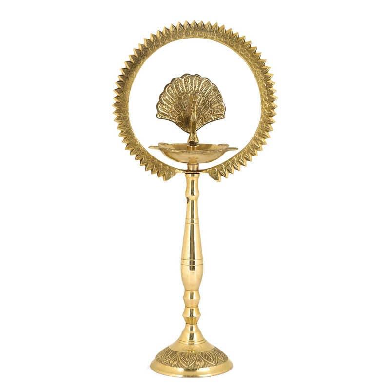 Buy Divine Aura Brass Lamp - Medium Lamps from Vaaree