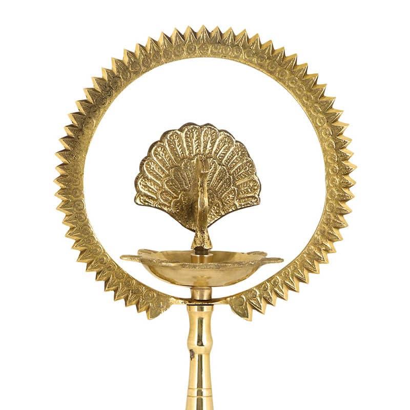 Buy Divine Aura Brass Lamp - Medium Lamps from Vaaree