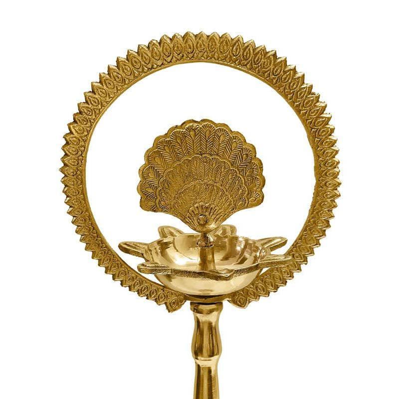 Buy Divine Aura Brass Lamp - Medium Lamps from Vaaree