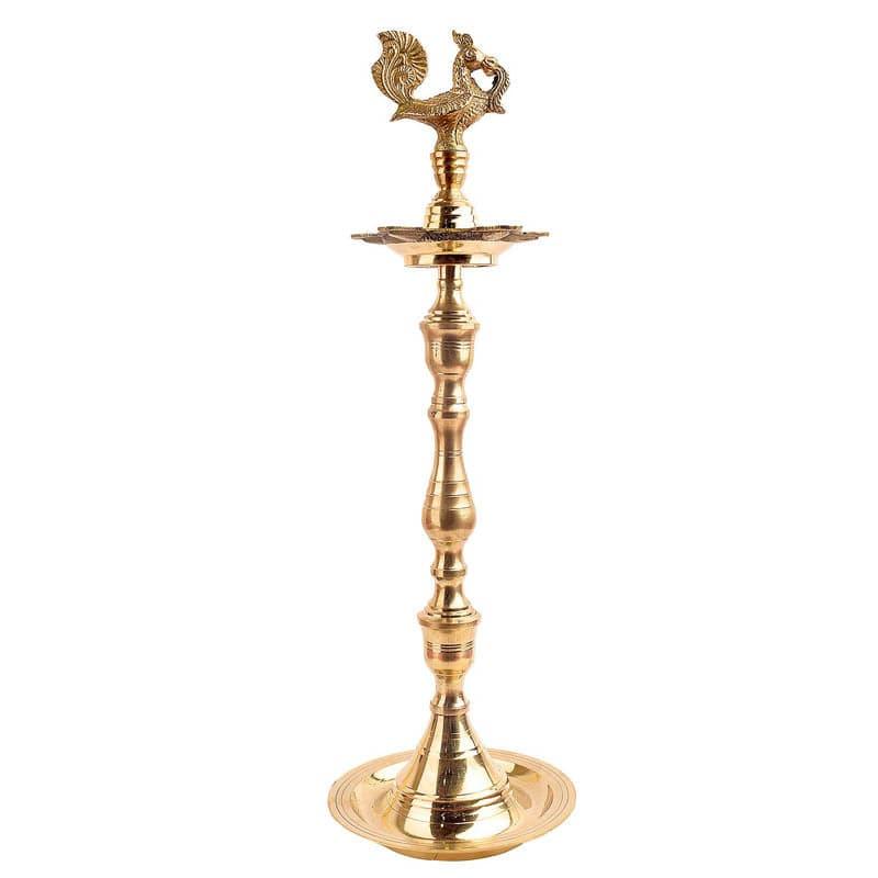 Buy Heritage Mayur Brass Lamp Lamps from Vaaree