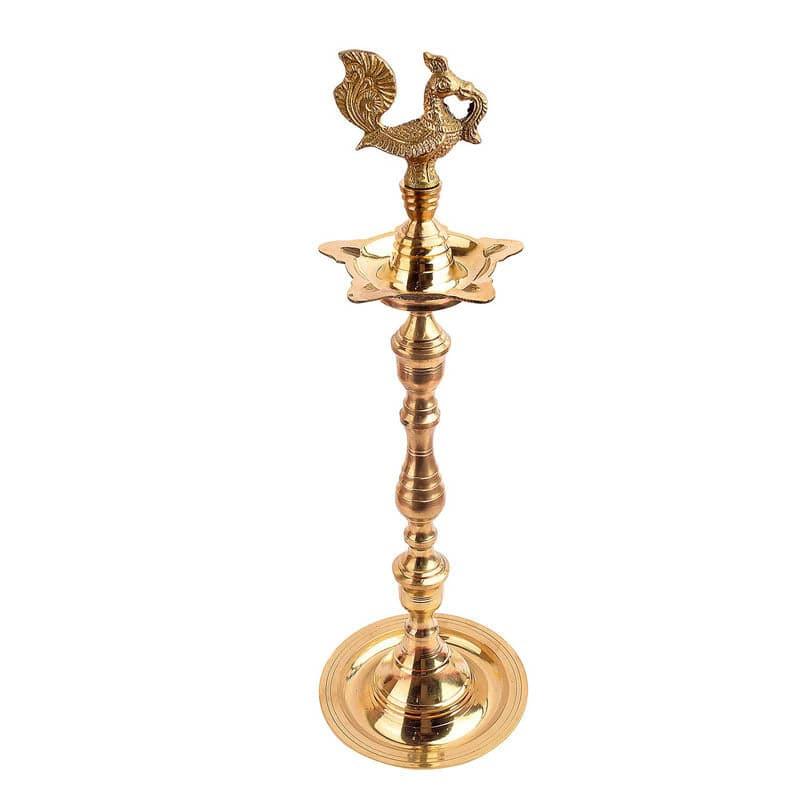 Buy Heritage Mayur Brass Lamp Lamps from Vaaree