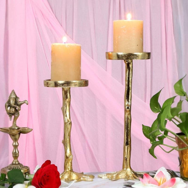 Buy Sacred Roots Tealight Holder - Set Of Two Lamps from Vaaree