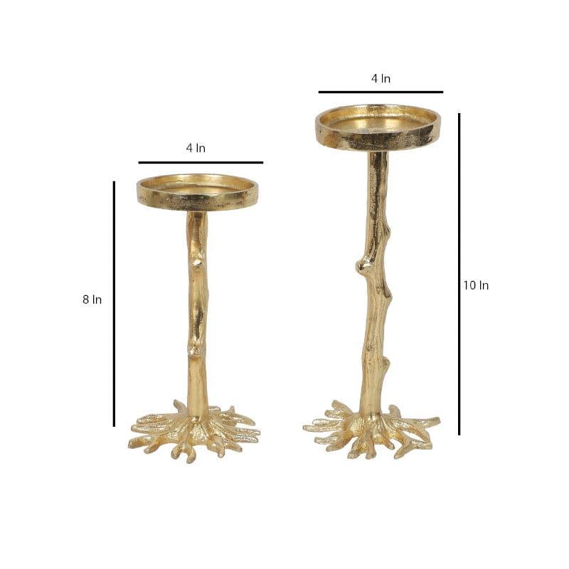 Buy Sacred Roots Tealight Holder - Set Of Two Lamps from Vaaree