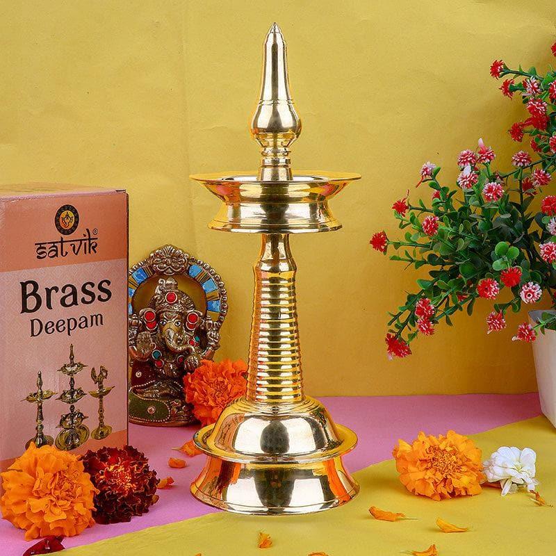 Buy Vibhava Brass Lamp - Large Lamps from Vaaree