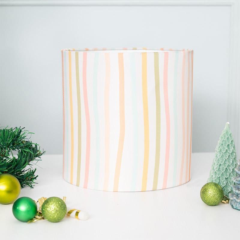 Lampshades - Frosty Stripes Cylindrical Shade