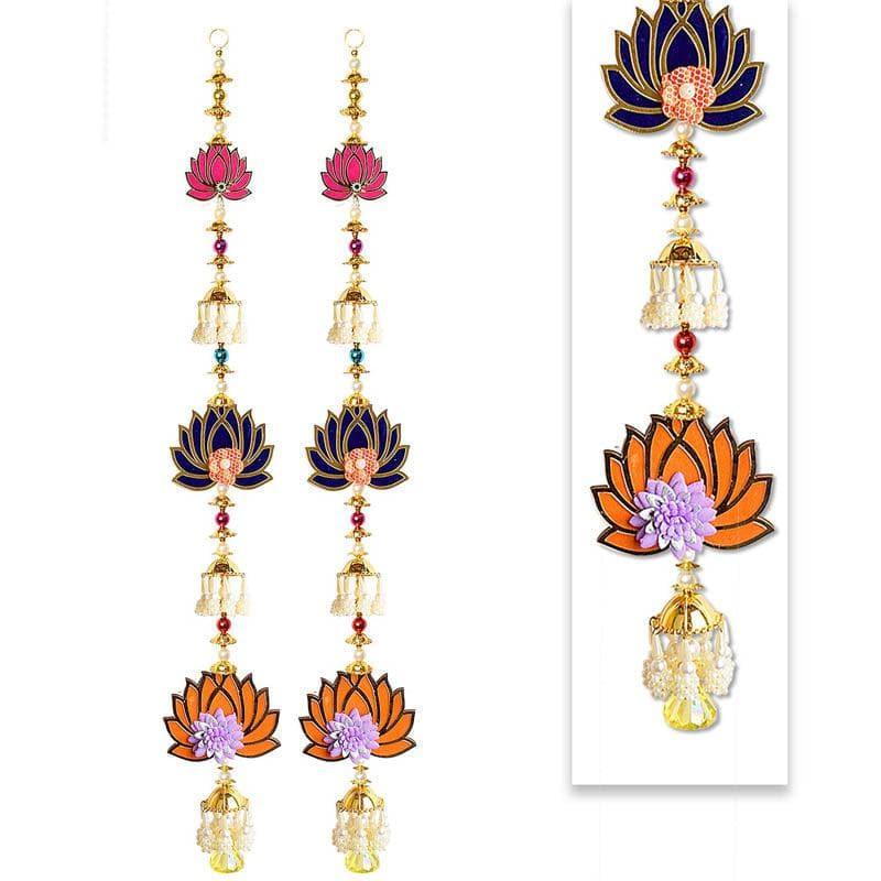 Buy Charming Lotus Latkans - Set Of Two Latkans from Vaaree