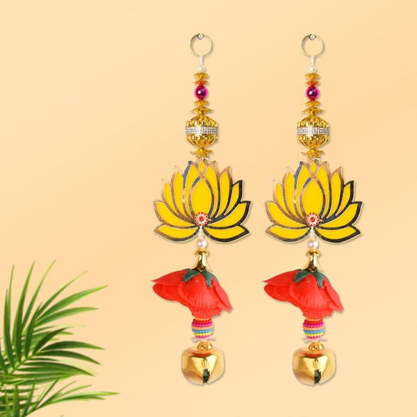 Buy Charming Lotus Latkans With Bell - Set Of Two Latkans from Vaaree