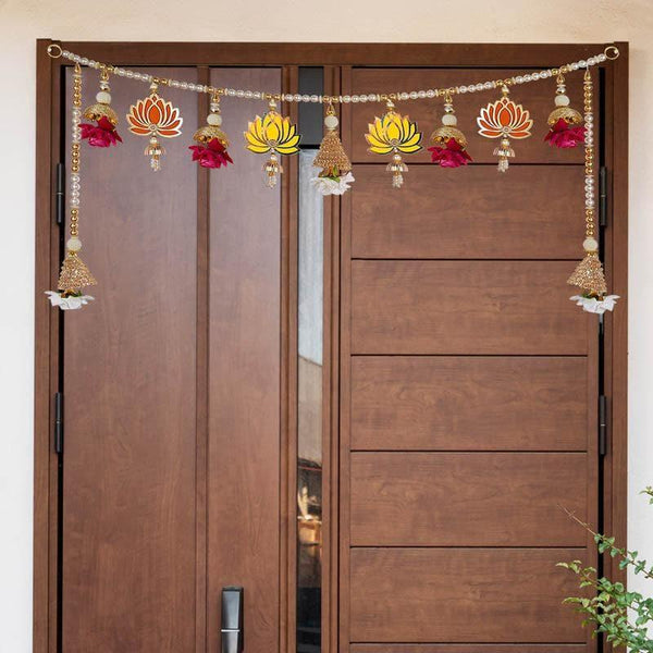 Buy Elegant Lotus Toran With Side Latkan Latkans from Vaaree