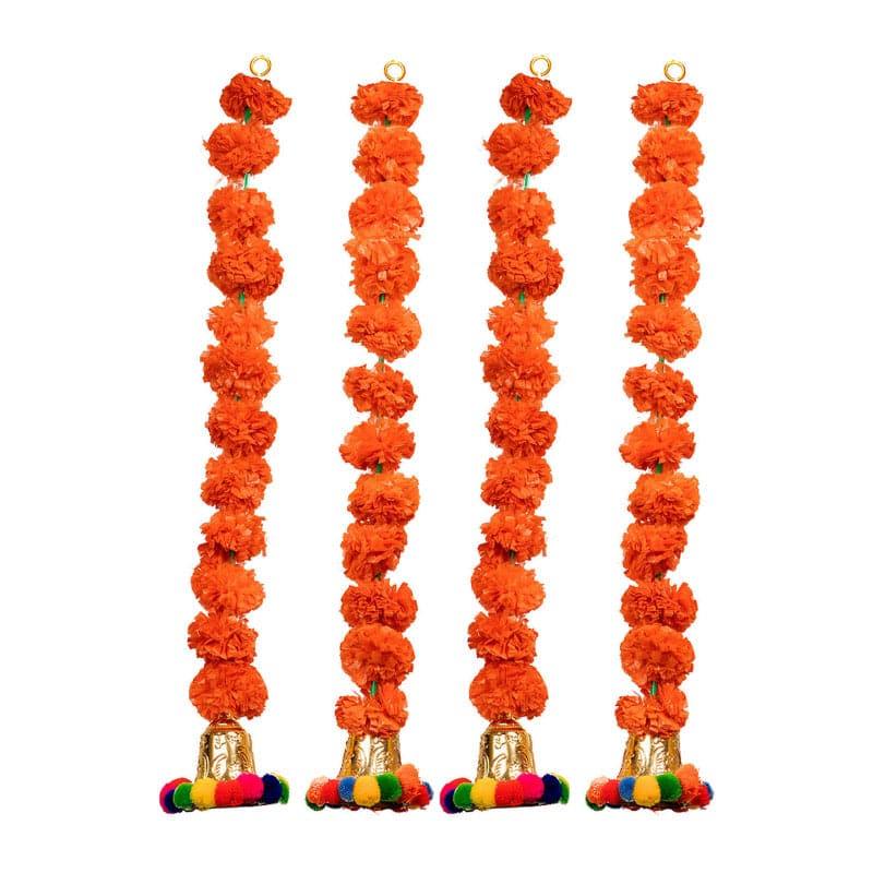 Buy Ethnic Faux Marigold Latkan (Orange) - Set Of Four Latkans from Vaaree