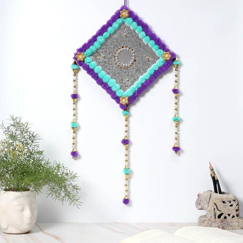 Buy Lozenge Festive Latkan - Aqua & Purple Latkans from Vaaree