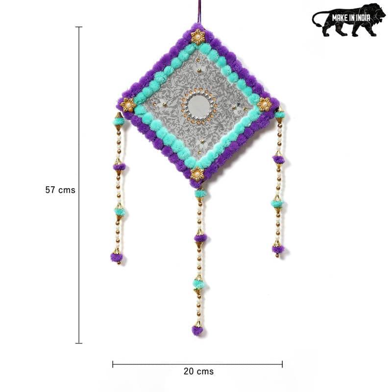 Buy Lozenge Festive Latkan - Aqua & Purple Latkans from Vaaree