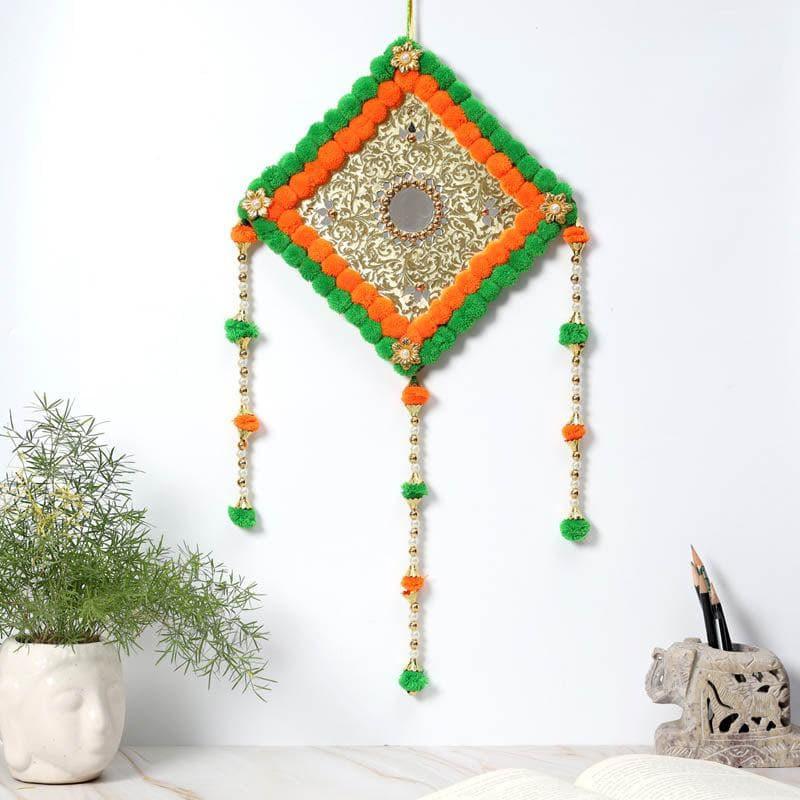 Buy Lozenge Festive Latkan - Orange & Green Latkans from Vaaree