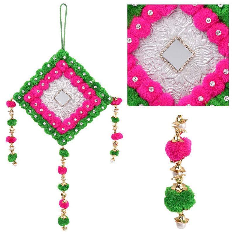 Buy Lozenge Festive Latkan - Pink & Green Latkans from Vaaree