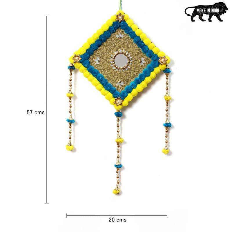 Buy Lozenge Festive Latkan - Yellow & Blue Latkans from Vaaree