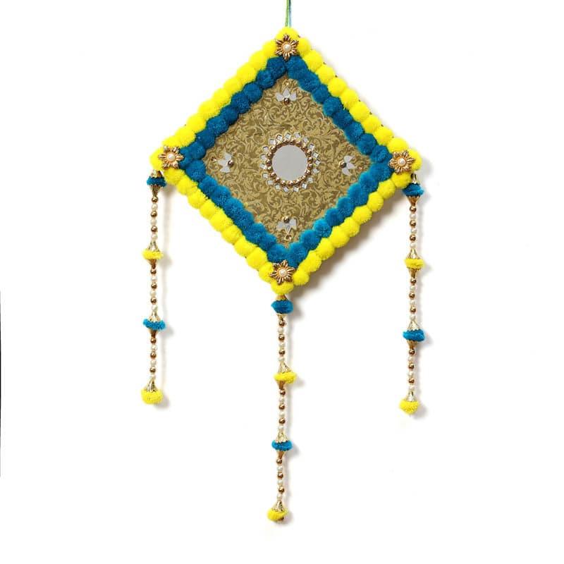 Buy Lozenge Festive Latkan - Yellow & Blue Latkans from Vaaree