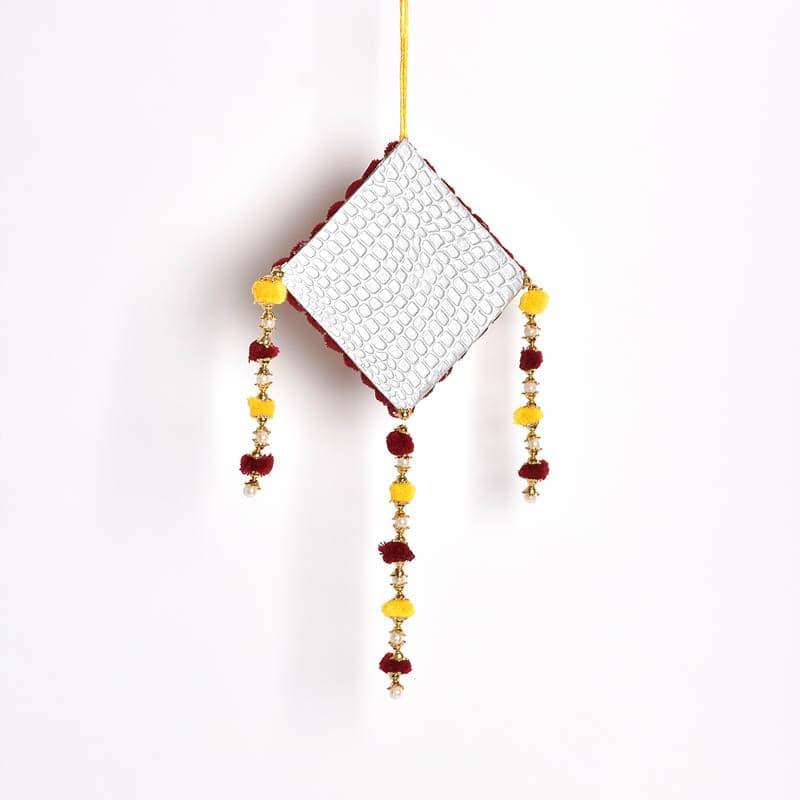 Buy Lozenge Festive Latkan - Yellow & Maroon Latkans from Vaaree