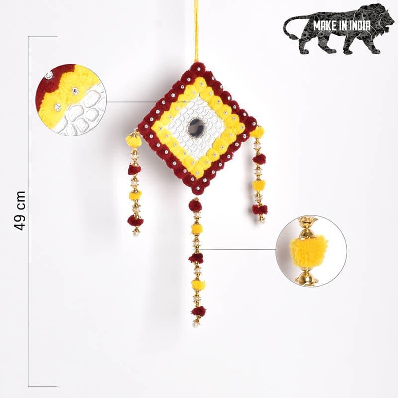 Buy Lozenge Festive Latkan - Yellow & Maroon Latkans from Vaaree