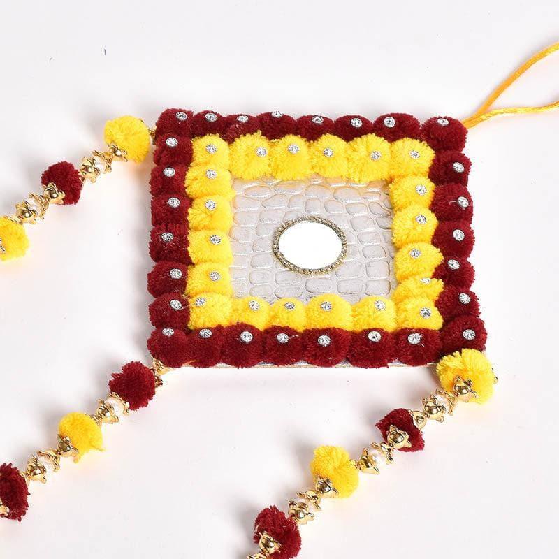 Buy Lozenge Festive Latkan - Yellow & Maroon Latkans from Vaaree