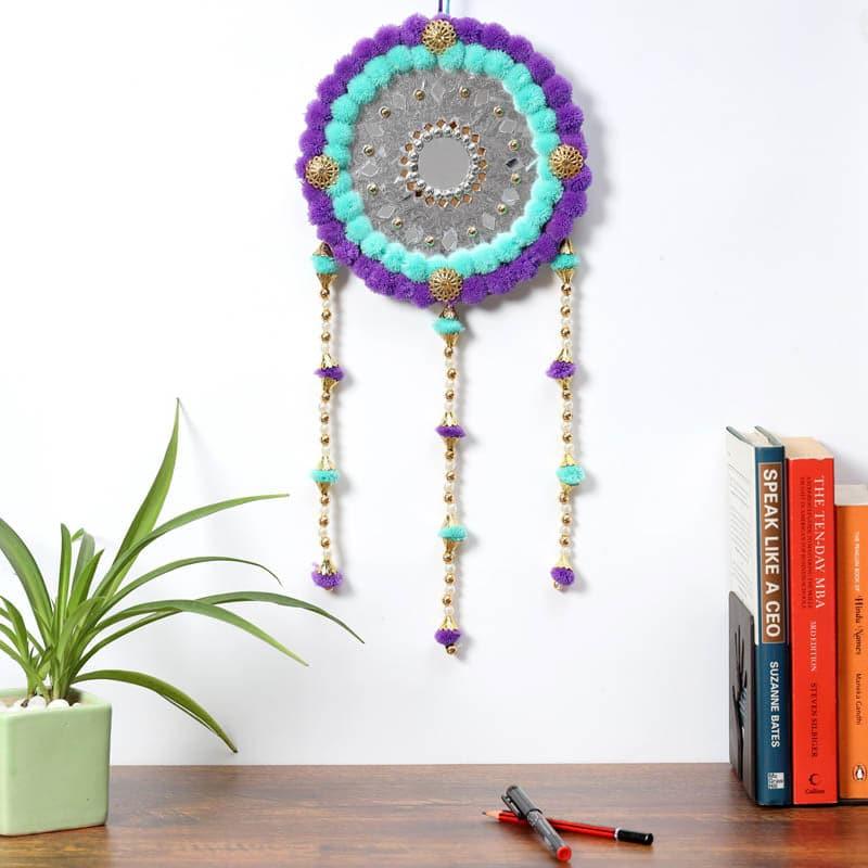 Buy Round Festive Latkan - Aqua & Purple Latkans from Vaaree