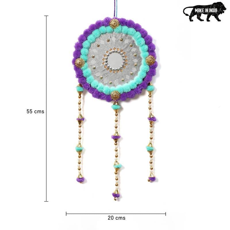 Buy Round Festive Latkan - Aqua & Purple Latkans from Vaaree