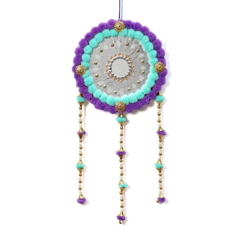 Buy Round Festive Latkan - Aqua & Purple Latkans from Vaaree