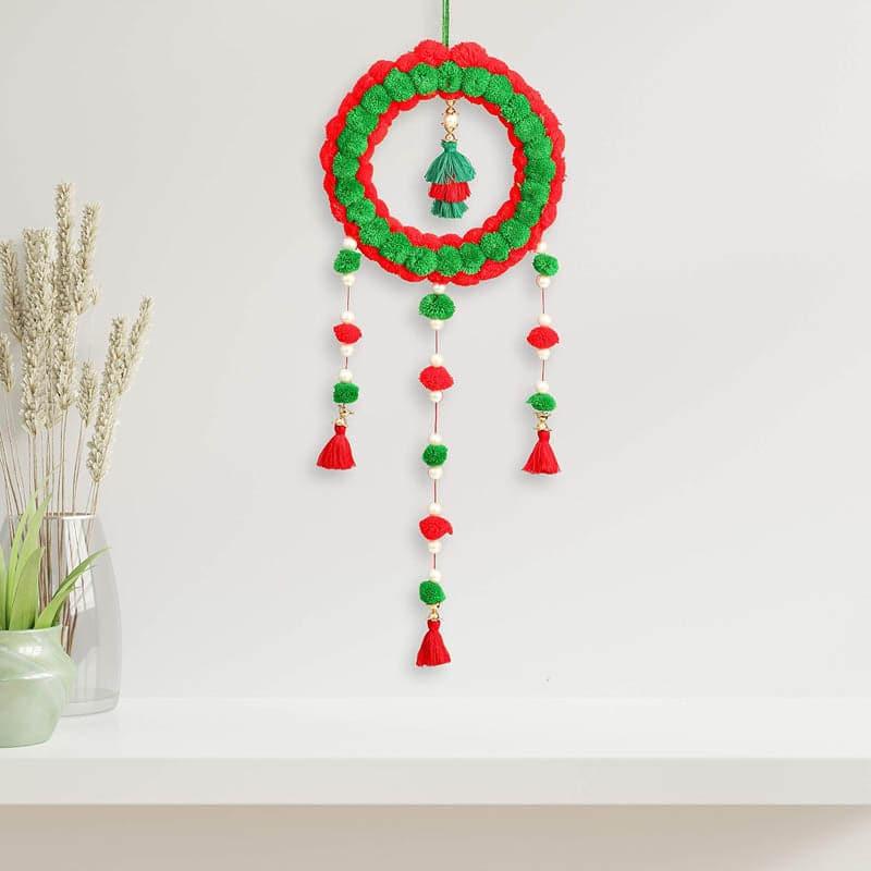 Buy Round Festive Latkan - Green & Red Latkans from Vaaree