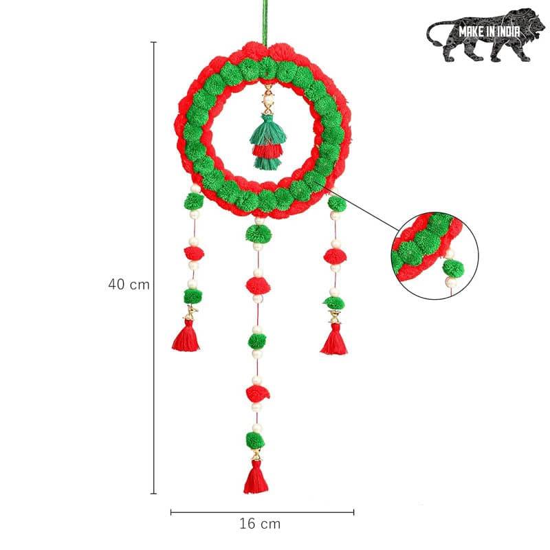 Latkans - Round Festive Latkan - Green & Red