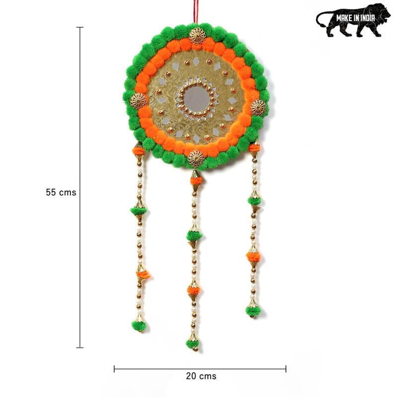 Buy Round Festive Latkan - Orange & Green Latkans from Vaaree