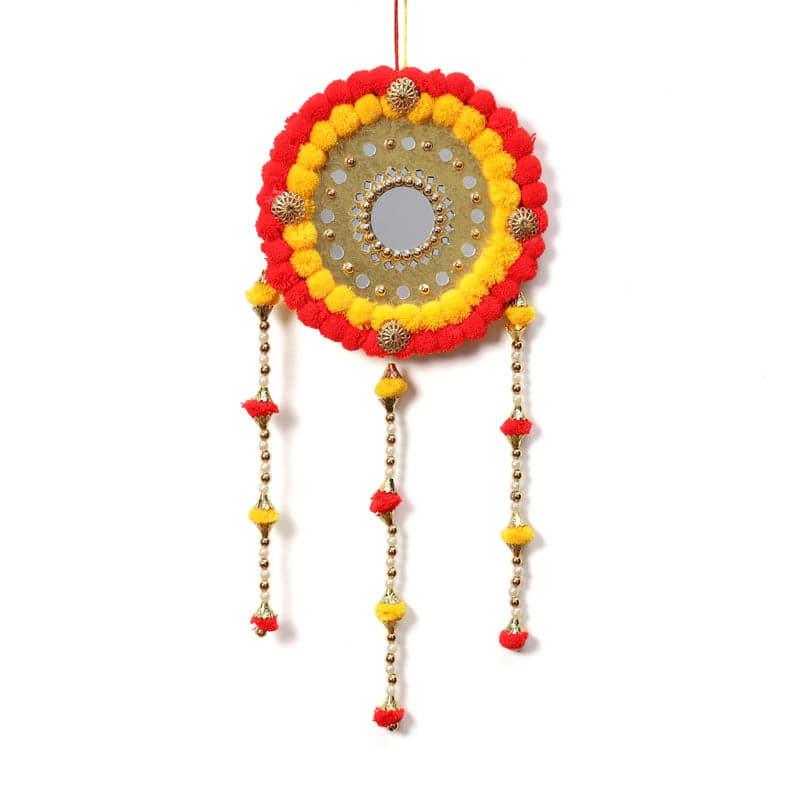 Latkans - Round Festive Latkan - Red & Yellow