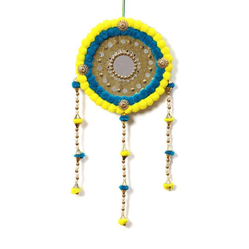 Latkans - Round Festive Latkan - Yellow & Blue