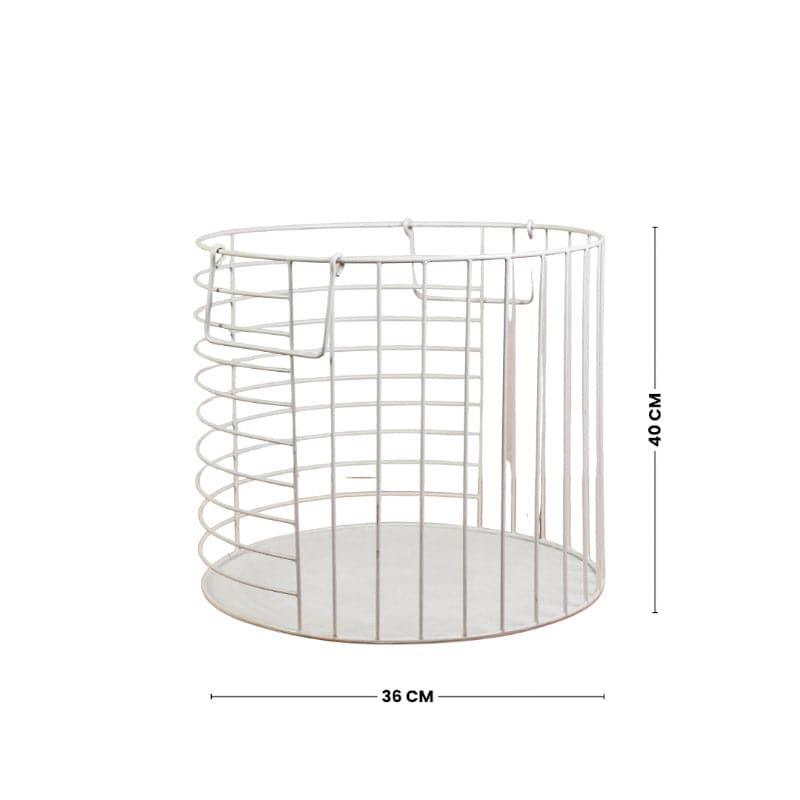 Laundry Basket - Round Iron Weave Laundry Basket