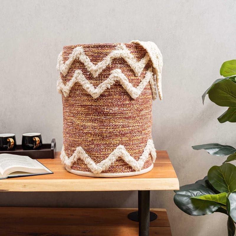 Buy Thira Chevron Natural Fiber Laundry Basket Laundry Basket from Vaaree