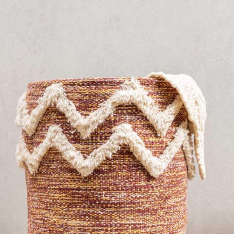 Buy Thira Chevron Natural Fiber Laundry Basket Laundry Basket from Vaaree