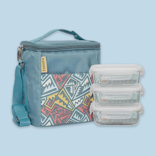 Tiffin Box - Foodie Lunch Box With Bag - Set Of Three