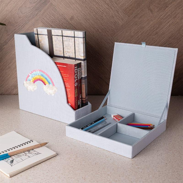 Buy Magazine Holder - Happy Hue Organiser Set (Rainbow Collection) - Set Of Two at Vaaree online