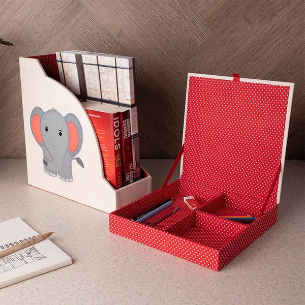 Buy Magazine Holder - Jumbo Jill Organiser Set (Elephant Collection) - Set Of Two at Vaaree online