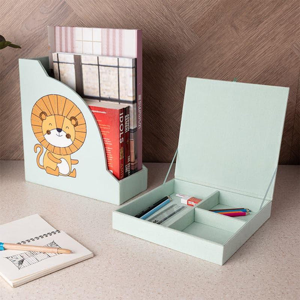 Buy Magazine Holder - Leo Laugh Organiser Set (Lion Paw Collection) - Set Of Two at Vaaree online