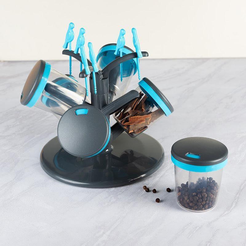 Buy Masala Box - Flavour Roots Spice Rack (Blue) - Set Of Six at Vaaree online