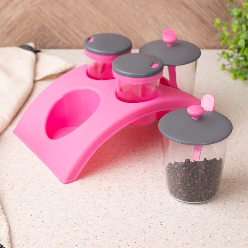 Buy Masala Box - Miki Pink Masala Jar With Spoon (300 ML) - Set Of Five at Vaaree online