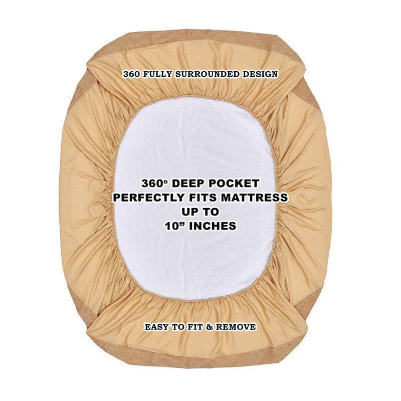 Buy Medina Waterproof Mattress Protector - Beige Mattress Protector from Vaaree