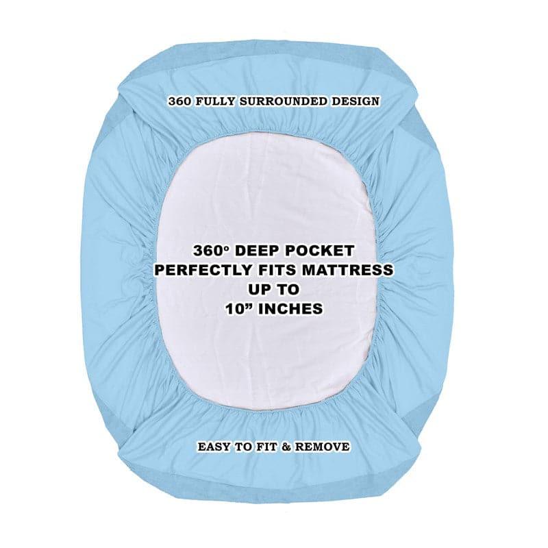 Buy Mattress Protector - Medina Waterproof Mattress Protector - Blue at Vaaree online